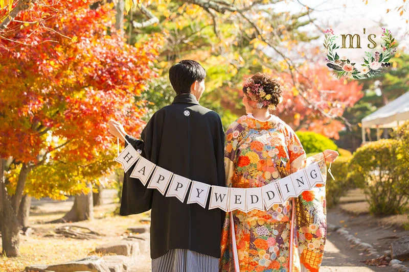 紅葉の松本城での撮影
