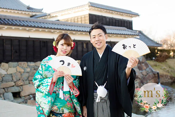 松本城とスタジオでウェディング前撮り