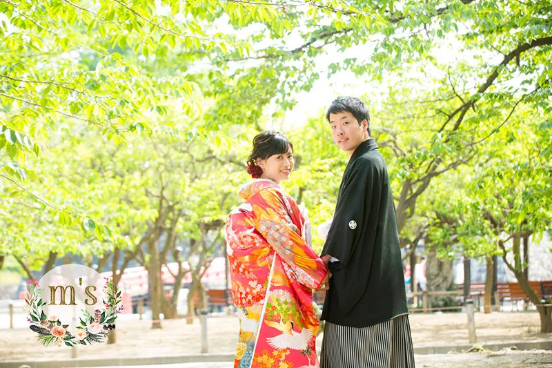 松本城での和装ウェディング前撮り