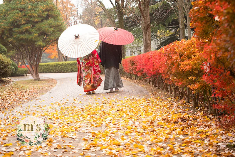 紅葉のあがたの森