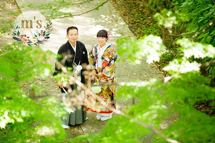 上田の城址公園にて前撮り