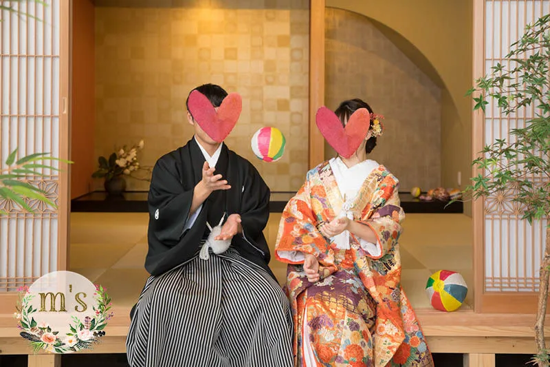 松本城にて結婚写真撮影