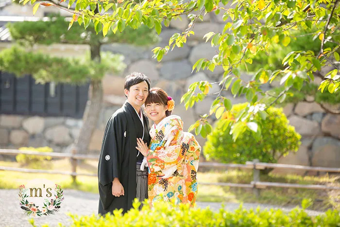 松本城にて前撮り