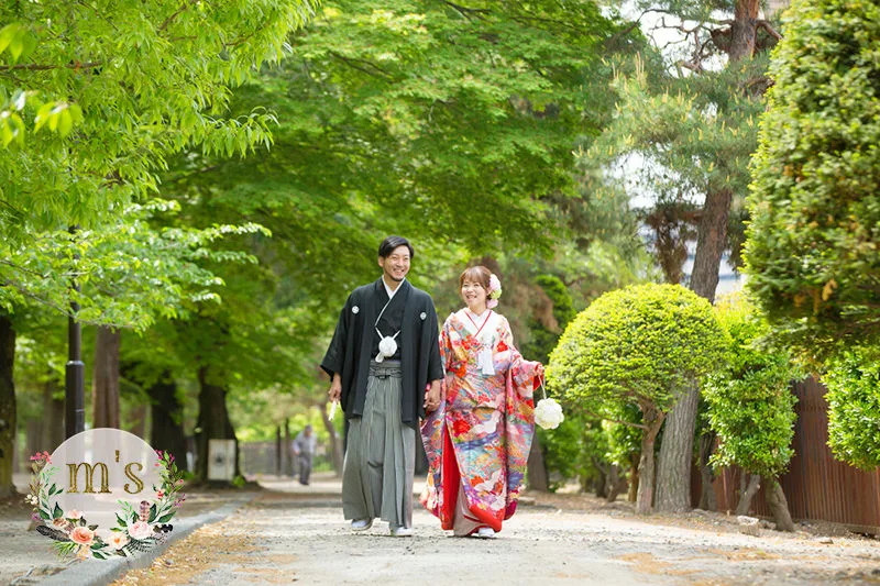 松本城とスタジオにて前撮り