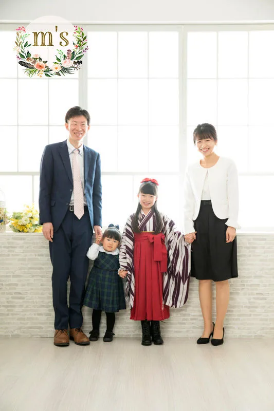 スタジオでの卒園・入学写真