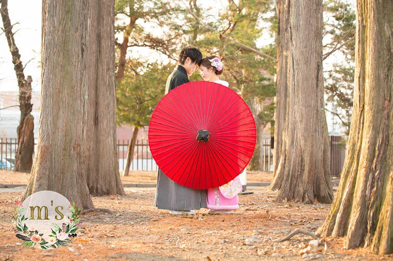 12月、松本城での前撮り