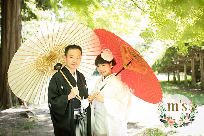 上田の城址公園にて前撮り