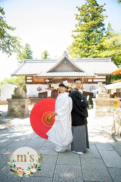 上田の城址公園にて前撮り