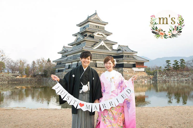 12月、松本城での前撮り