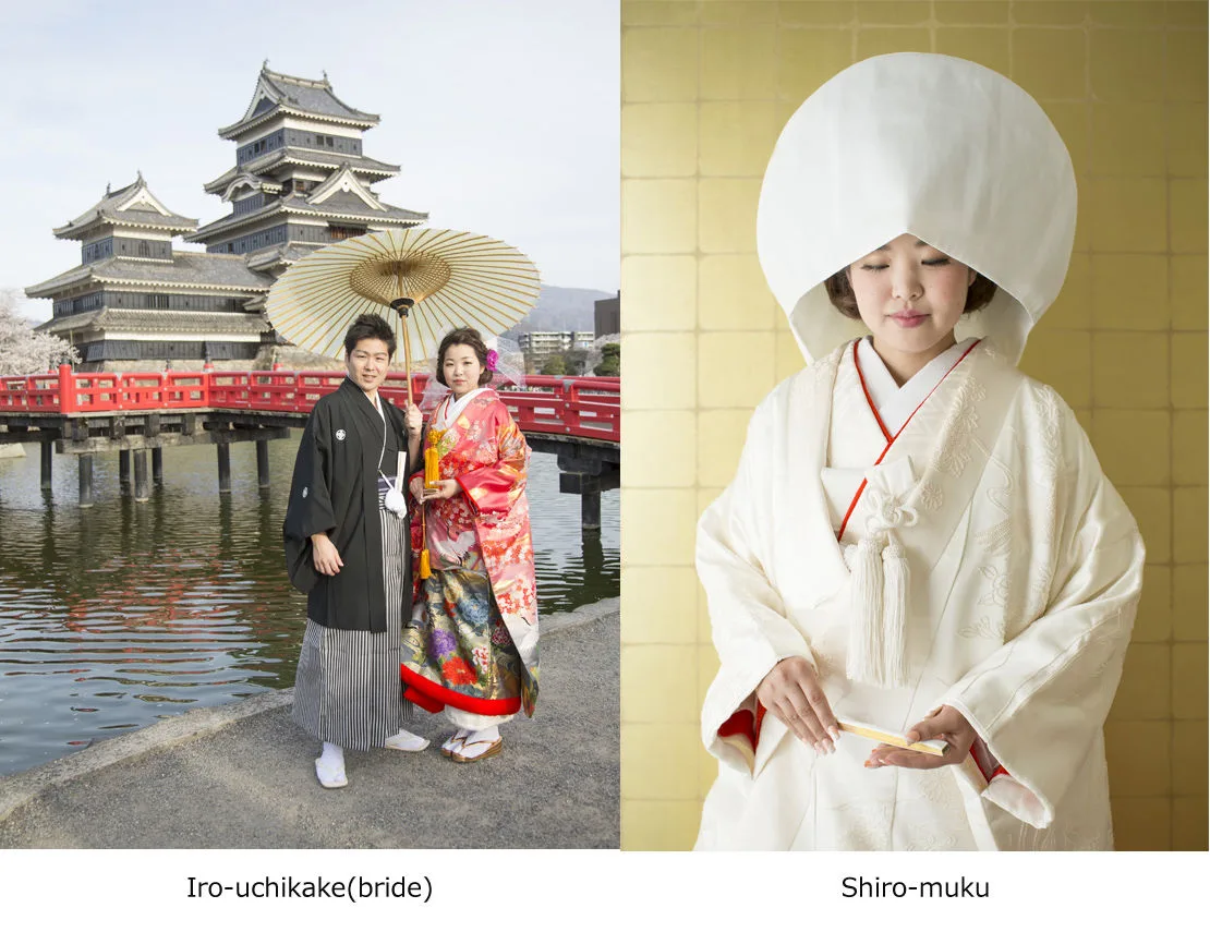Japanese wedding photo session at Matsumoto castle