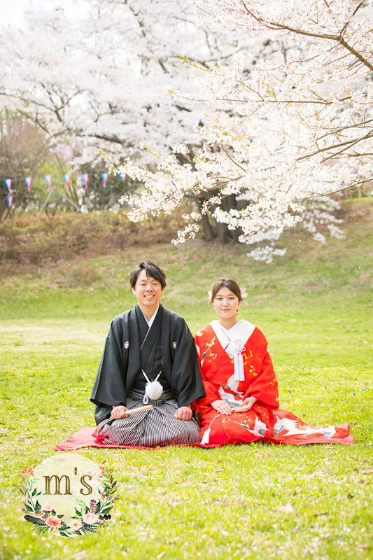 アルプス公園の桜＆松本城