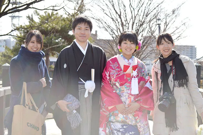 松本城での和装撮影