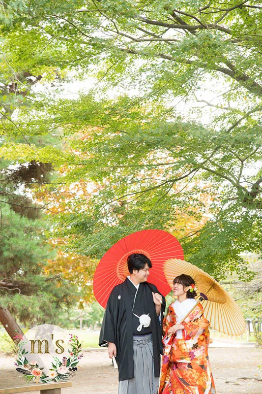 松本城でのウェディングフォト　和装前撮り