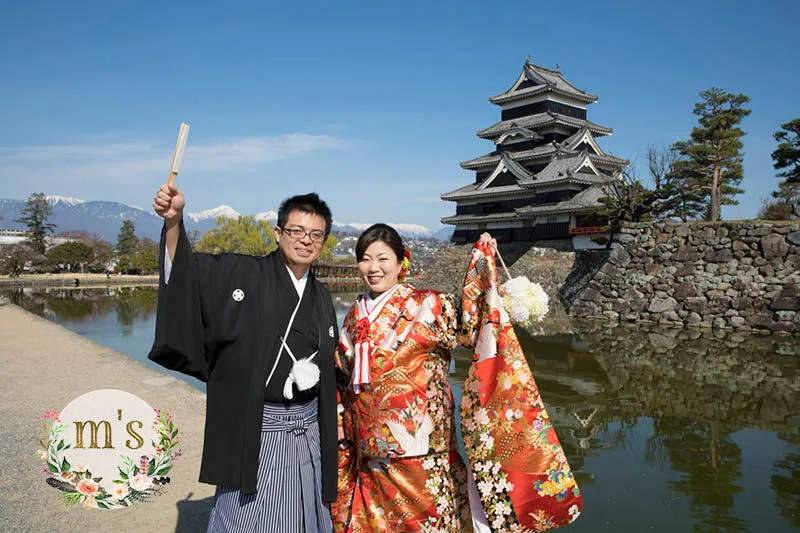 松本城での和装前撮り