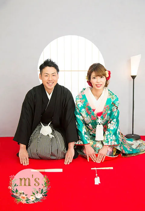 松本城とスタジオでウェディング前撮り
