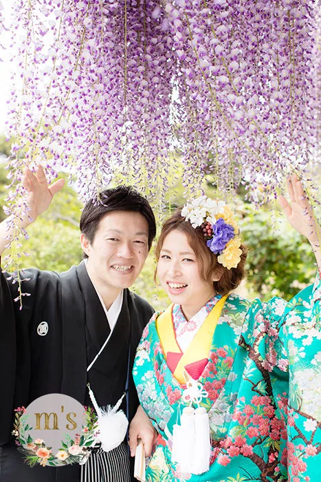 新緑の松本城での前撮り