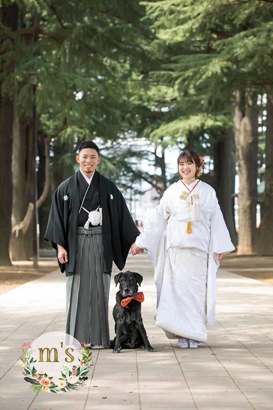 桜の松本城とあがたの森で前撮り