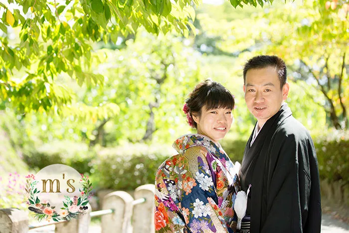 上田の城址公園にて前撮り