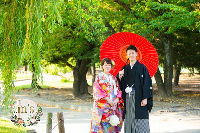 夏の松本城で