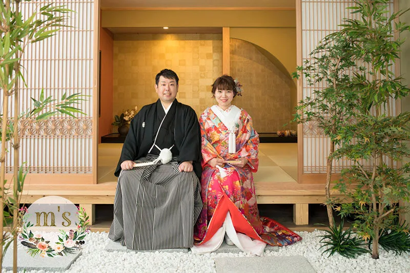 スタジオと松本城での和装ウェディング